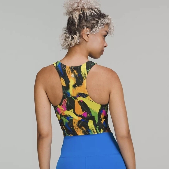 Lululemon Invigorate Training Tank Top Size 4 Undertone Black Multi - Picture 3 of 9